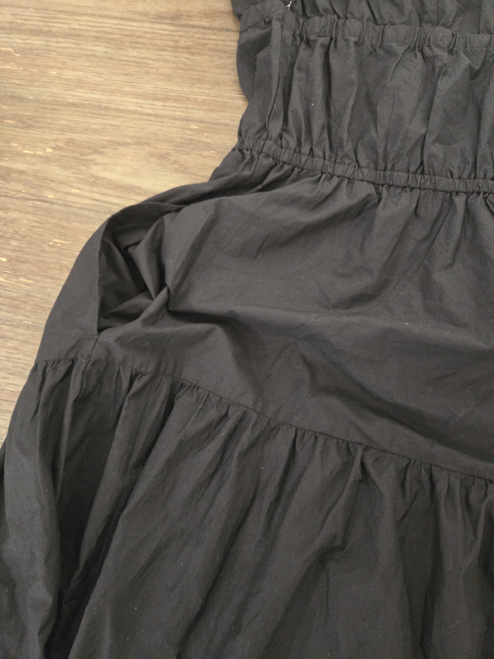 NWT Time and Tru Black Strapless Eyelet Tiered Midi Dress Sizes XS S M L XL - Picture 12 of 13